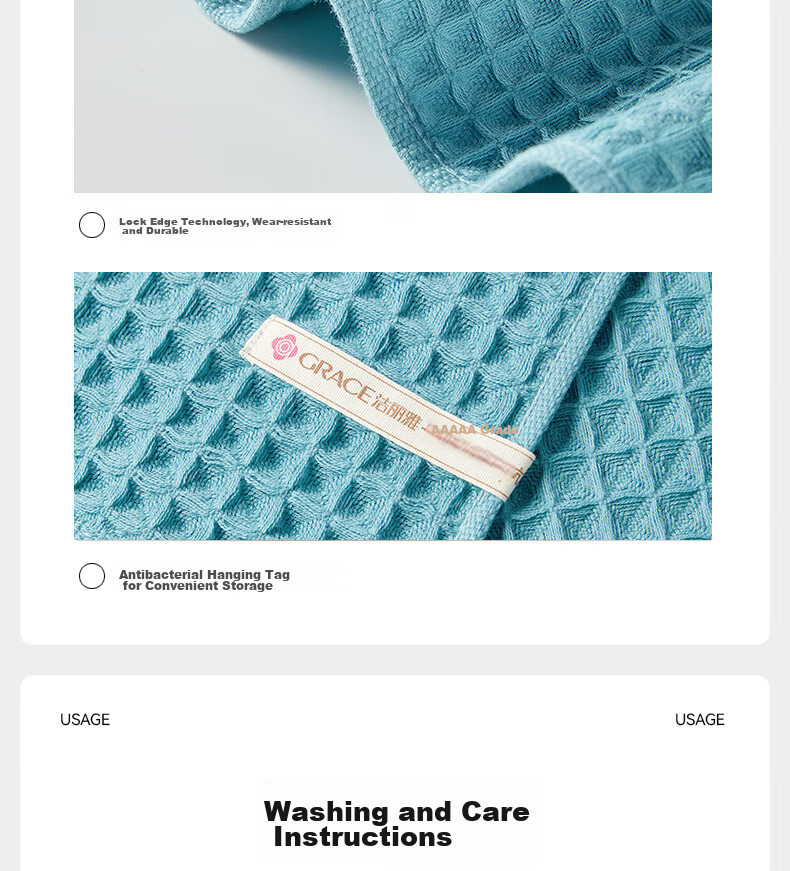 Grace 10A Antibacterial Towel, Pure Cotton Face Towel for Men, Soft Bath Towel, Quick-Drying, Suitable for Both Men And Women, Sports Use 20