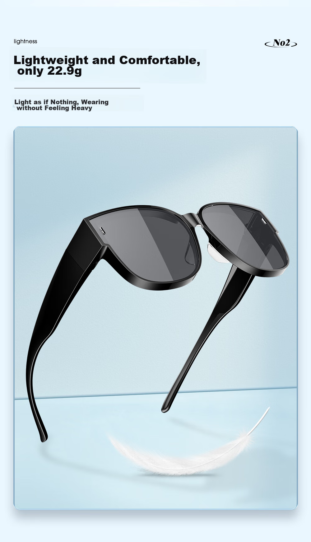 CAXMAN Sunglasses Clip-On for Nearsighted Men And Women, Polarized Sunglasses Insert for Driving, Specialized Glasses Holder for Myopia 7