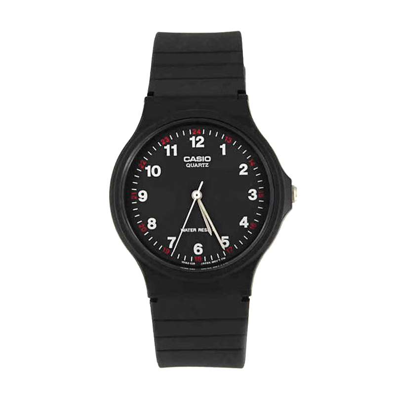 Casio Small Black Watch for Men And Women, Unisex Student Watch, Suitable for Civil Service Exams And College Entrance Exams, Quartz Watch MQ-24