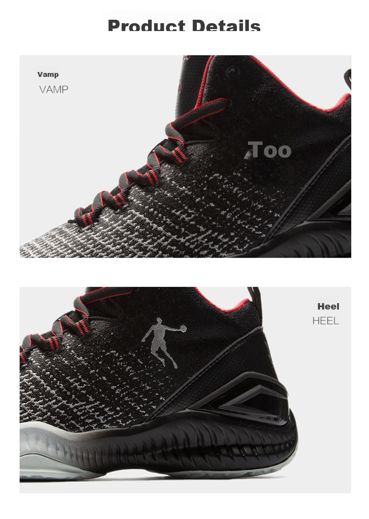 QIAODAN Basketball Shoes for Men, Summer Mesh Breathable Shock-Absorbing Wear-Resistant Youth Comfortable Sneakers 23