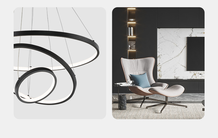 NVC Pendant Light, Modern And Simple Bar Lamp, Nordic Style Chandelier, 85W White Intelligent Full Spectrum 4