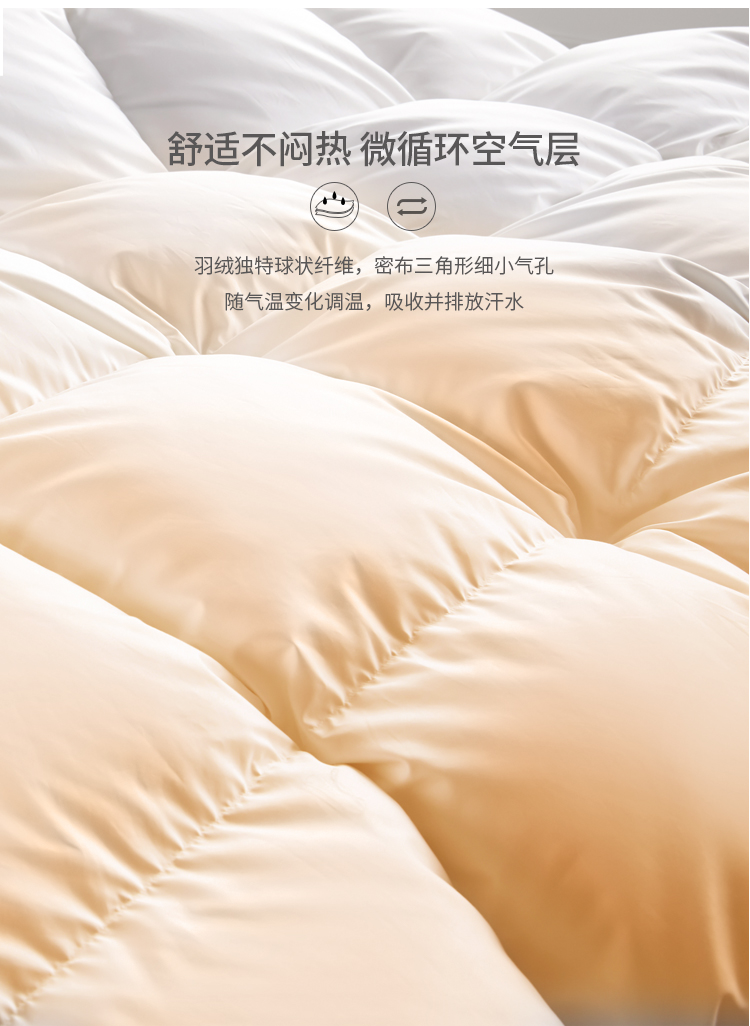 88563-CELEN羽绒被 欧洲进口 羽绒被芯95%白鹅绒被芯80支 五星级酒店家用双人秋冬被子加厚 95%白鹅绒(冬被) 200*230cm(适用1.5/1.8m床)-详情图