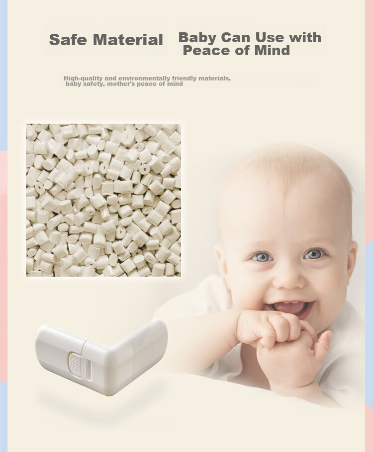 Babyprints Children's Safety Drawer Lock, Baby Protection Drawer Lock, Anti-Pinch Hand-Covered Cabinet Door Corner-Specific, Pack of 3 7