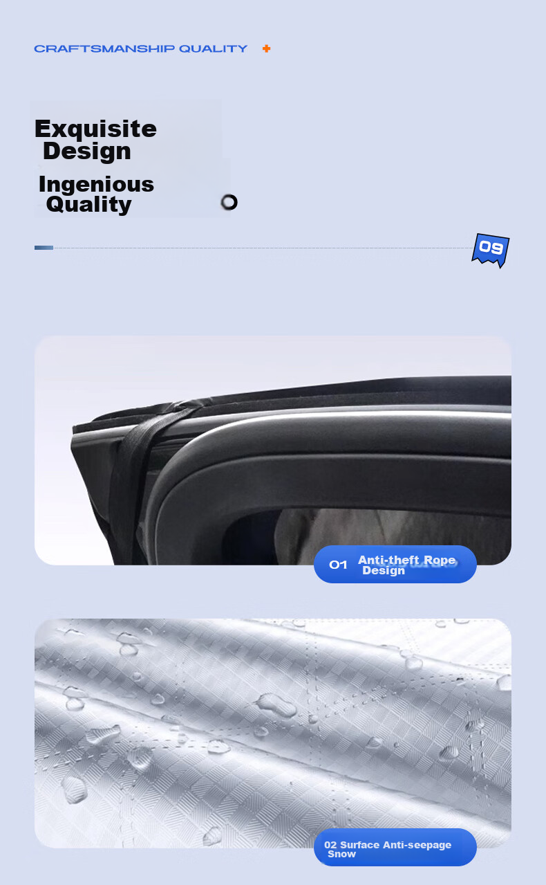 Mengduofu Car Windshield Cover, Snow Cover, Front Windshield Cover, Windshield Protector, Winter Frost And Freeze Protection Cover 16