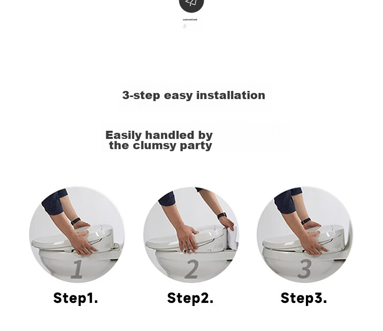 KOHLER Smart Toilet Seat [All-Inclusive Price], C3 Series Quick Heating 18649T 15