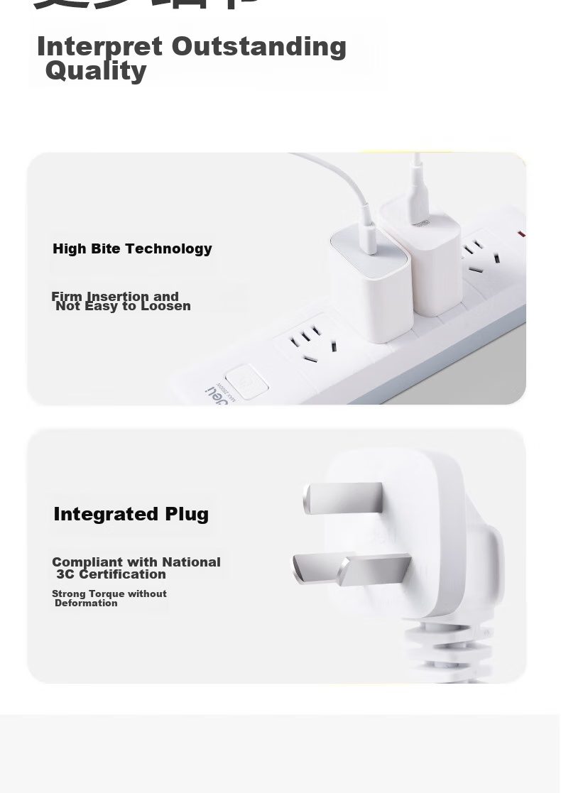 Deli 3C Certified National Standard Safe Power Strip/Extension Cord/Surge Protector with Master Switch, Child Safety Lock, 4 Outlets, 3 Meters, 18251-03 11