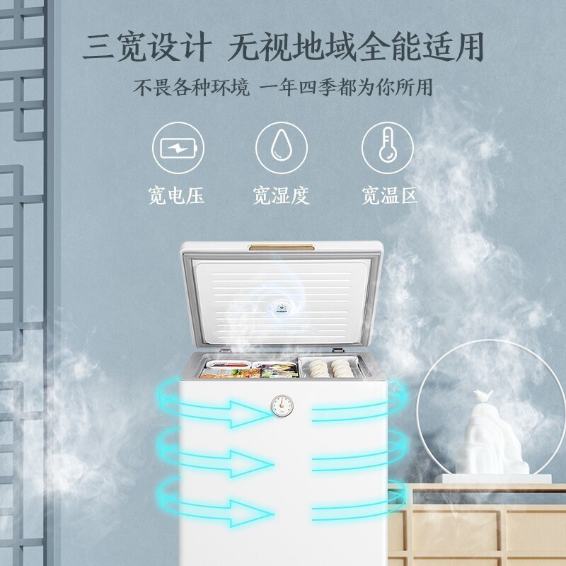 美的（Midea）142升冷柜一级能效节能净味冰柜BD/BC-142KMT(E)