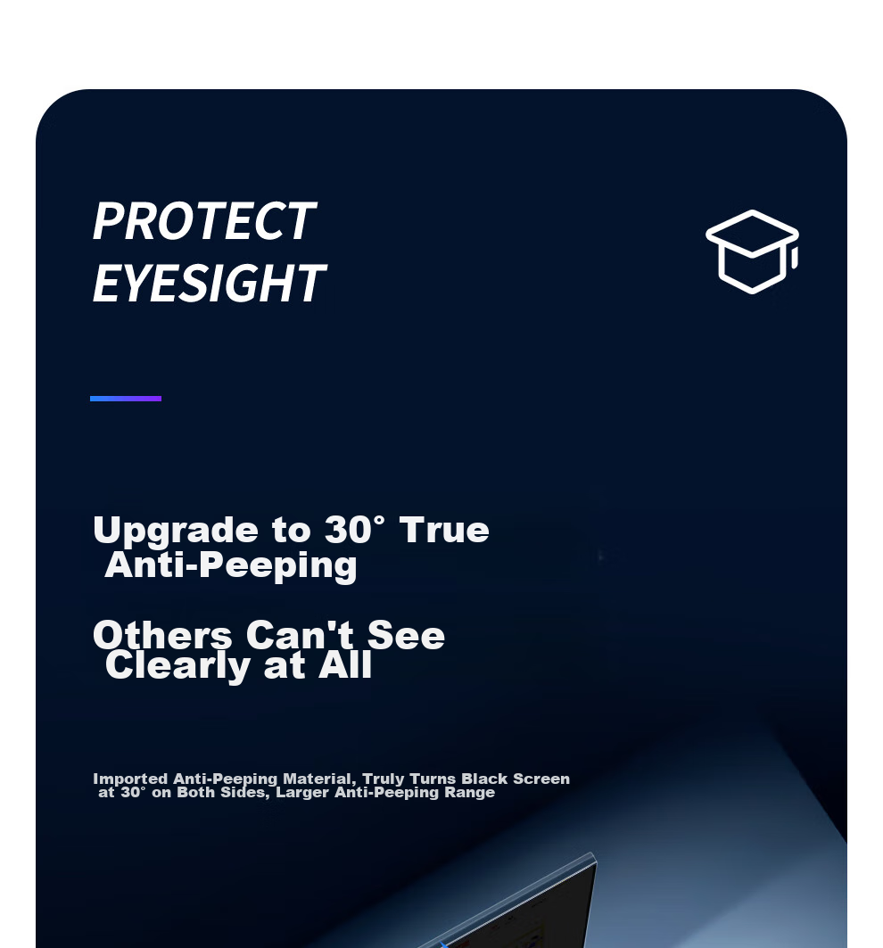 Llano [Anti-Glare Eye Protection], Computer Monitor Laptop Anti-Glare Film, Desktop Anti-Blue Light Anti-Radiation Protective Screen, Acrylic Hanging Universal, 23.6/23.8 Inches, 16:9 6