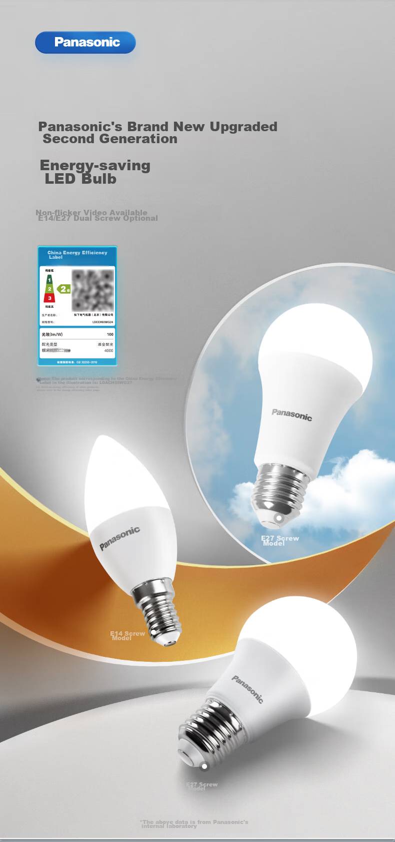 Panasonic LED Bulb, E27 Screw Base Energy-Saving Light Source Lamp, 7W 4000K Globe Bulb 2