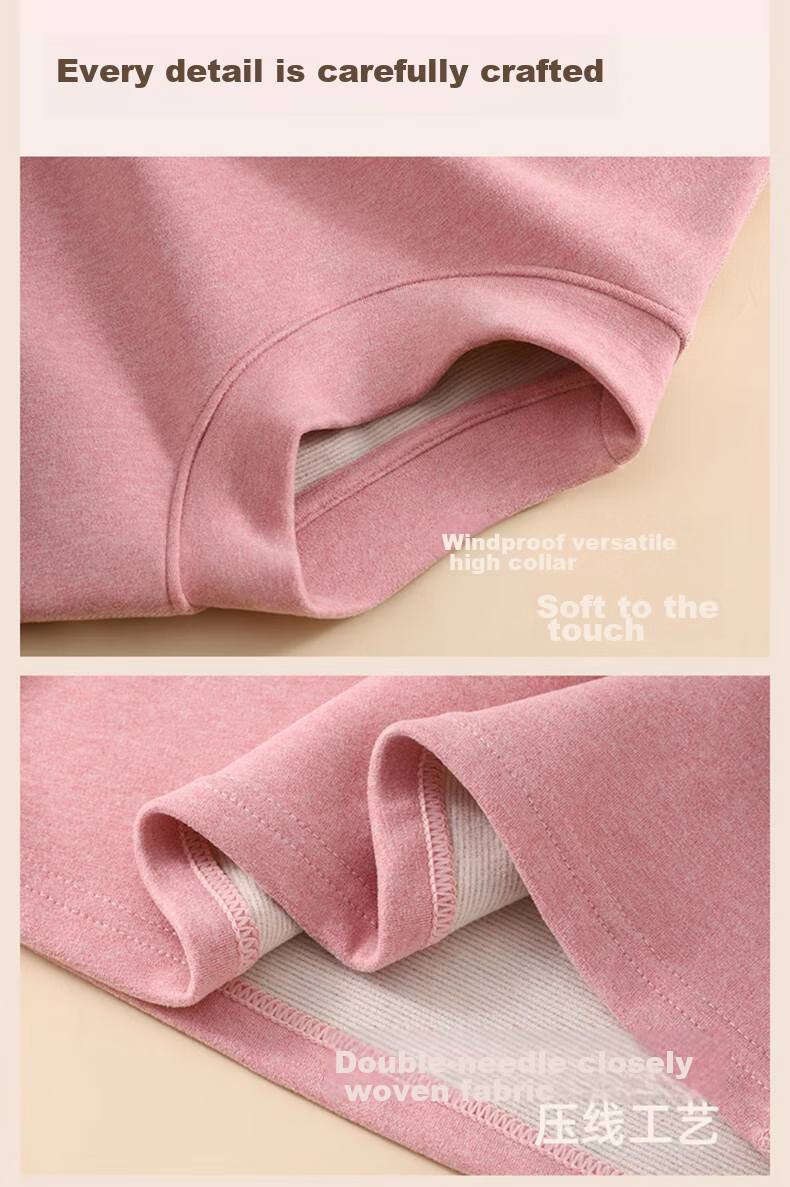 LangSha Thermal Underwear for Women [2026 Autumn And Winter New Product], Middle-Aged And Elderly Fleece-Lined Thick German Wool Heat-Generating Silk Set 17