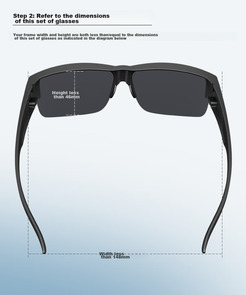 CAXMAN Sunglasses Clip-On for Nearsighted Glasses, Polarized Driving Sunglasses for Men And Women, Sunglasses Holder for Prescription Glasses 18