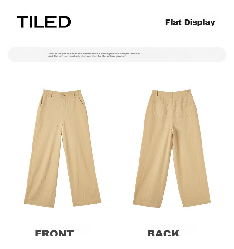 Dme [Relaxed And Stylish Wide-Leg Pants] Spring And Autumn Style, Washed Cotton-Like Fabric, Comfortable Casual Long Pants for Wome 18