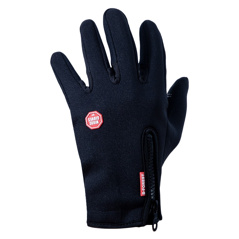 BWNK Cycling Gloves, Winter Warm Fleece-Lined, for Electric Motorcycle And Bicycle, Windproof, Touchscreen Compatible, Sports Skiing Gloves, Size L