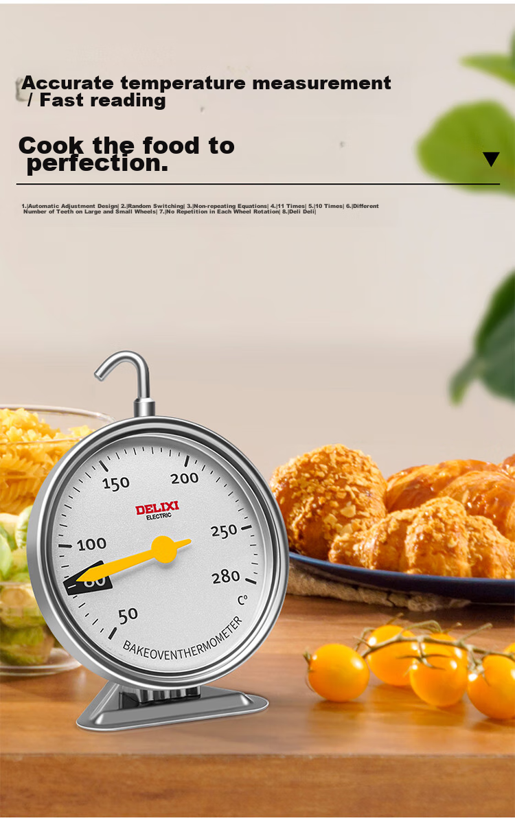 DELIXI ELECTRIC 304 Stainless Steel Oil Thermometer, 20-280°C, for Kitchen Baking And Deep Frying, Quick Temperature Measurement, No Battery Required 5