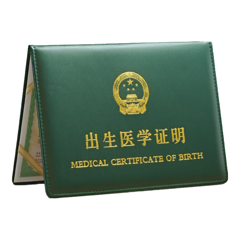 JONEVEE Birth Certificate Protector Sleeve, Standard Universal, Baby Birth Medical Record Cover, Thickened Dark Green, ZWCS11