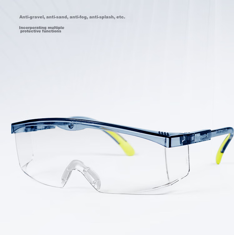 Honeywell Safety Goggles 100300S200A, Crystal Blue Frame with Clear Lenses, Anti-Fog, Cycling Glasses 10