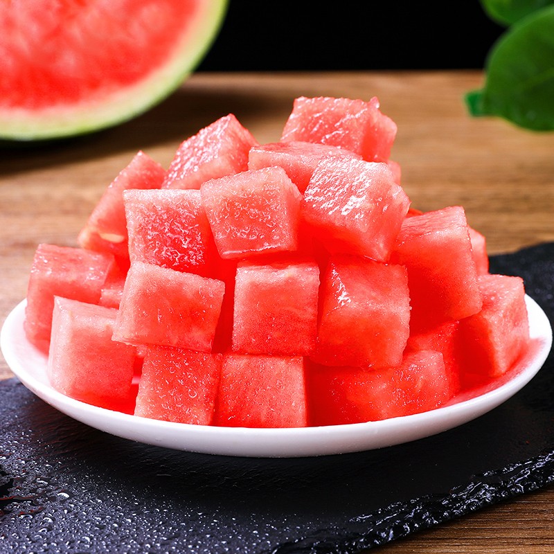 京鲜生 无籽麒麟西瓜 1粒装 净重5-7斤 生鲜水果