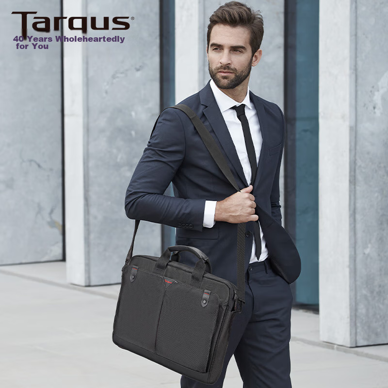 TARGUS Commuter Shoulder Laptop Bag, 14-Inch Business Lightweight Briefcase, Handbag, Single Crossbody Bag, Black, 514