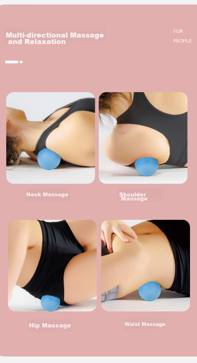 Li-Ning Fascia Ball Fitness Massage Ball Yoga Foot Sole Shoulder Neck Membrane Training Exercise Hand Grip Ball Fascia Rehabilitation Blue 11