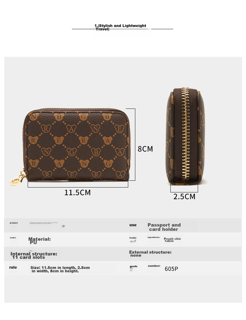 Xiaoxiongyilian Card Holder, Women's Multi-Card Slots, Ultra-Thin, Large Capacity Coin Purse, High-End Compact Card Case, Valentine's Day Gift 5