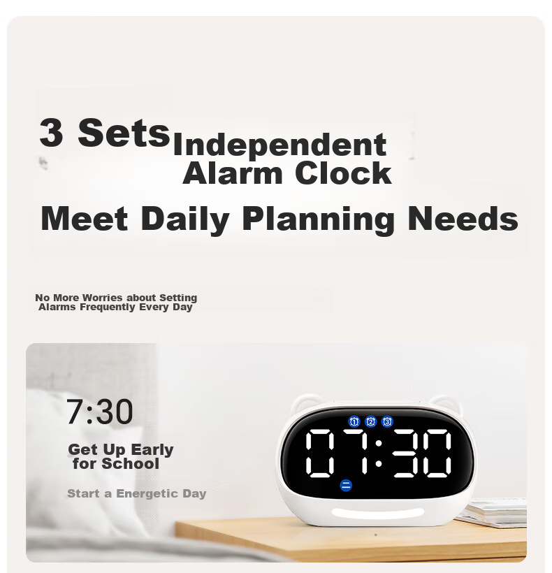 QT-TIMER Timer Time Management Tool for Students, Wake-Up Device, Children's Voice-Controlled Clock with Countdown Reminder, Smart Electronic Alarm Clock, New 2026 Model, Gift for Girls 12