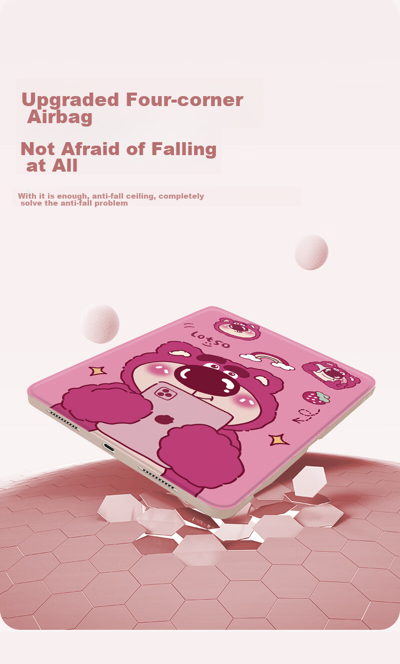 Shihan Compatible with IPad 6/5 Case, 9.7-Inch with Pencil Holder, 360-Degree Rotating, Horizontal And Vertical Support, Shockproof And Bend-Resistant, for IPad 2017/18/Air2/Air1 Cartoon Painted Tablet Case 5