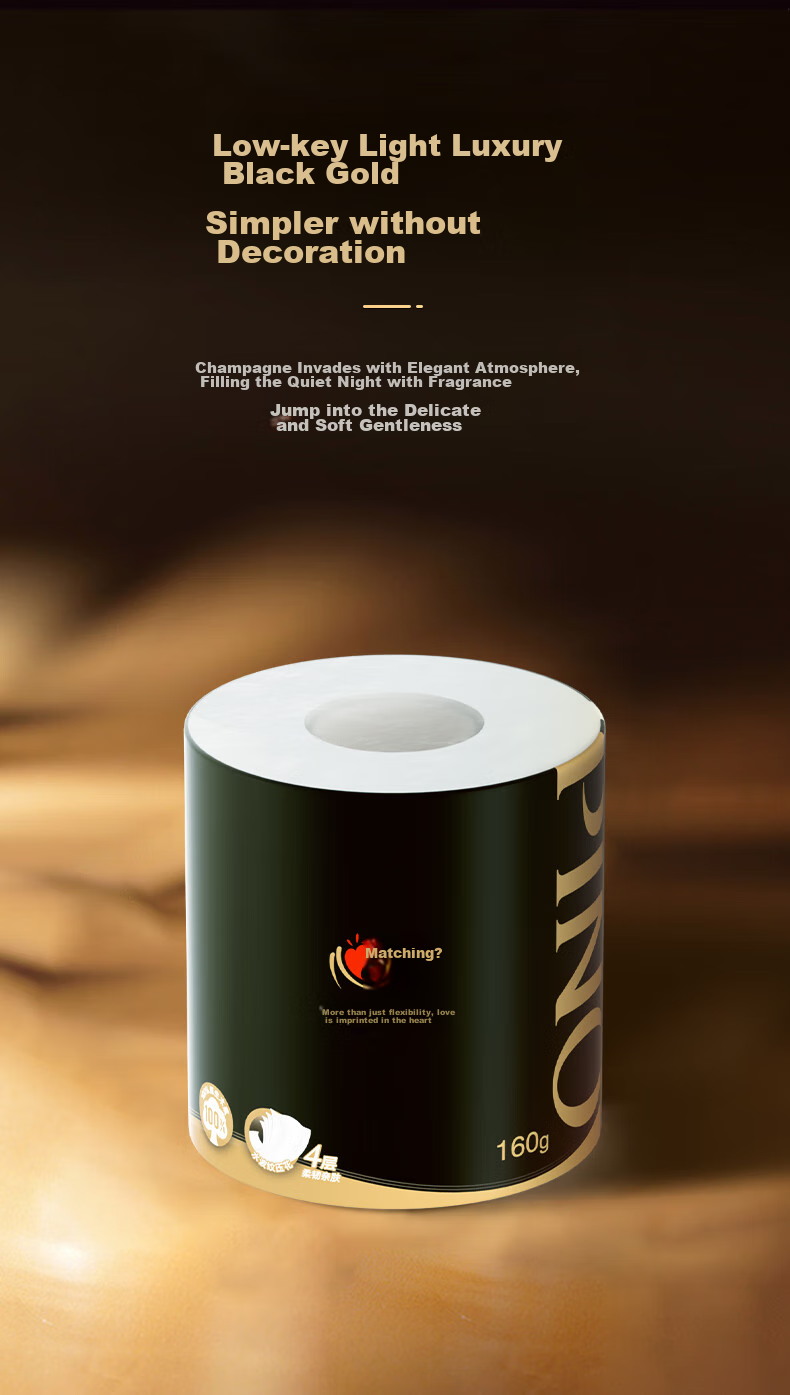 Mind Act Upon Mind Brand Core Toilet Paper, 4-Ply, 160g*27 Rolls, Wave Pattern Embossed, Roll Toilet Paper, Tissue Paper, Sold by Box 3