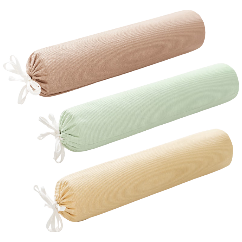 JD Original Cervical Pillow for Wealthy Neck, Deep Buckwheat Hull Filling, Soothing Cervical Traction Cylindrical Pillow, Olive Gree