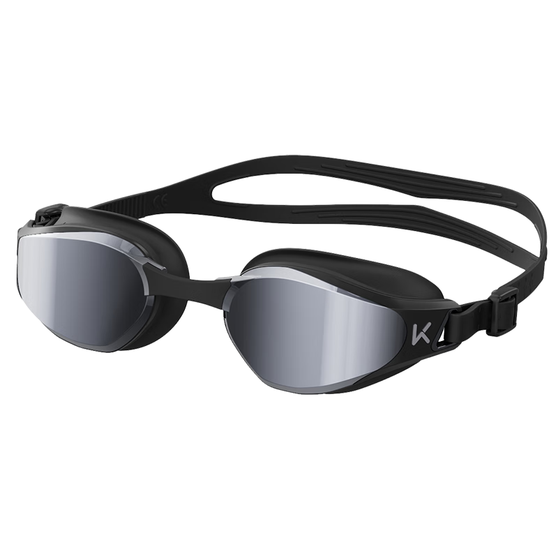 Keep Swimming Goggles with Long-Lasting Anti-Fog Coating for Men And Women, High Definition Waterproof Professional Swimming Glasses for Nearsightedness, Model 870 Titanium Crystal Silver Black