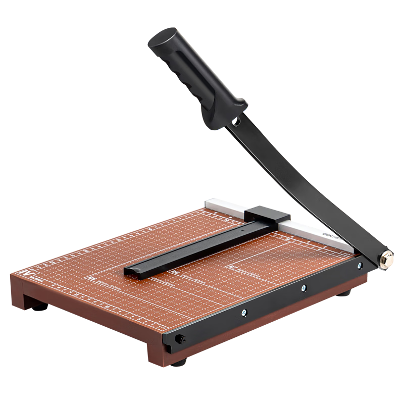 Deli A4 Wooden Paper Cutter, Paper Trimmer, Paper Cutting Machine, Paper Guillotine, Cutting Tool for Books, Office Supplies, Photos, Compact Single-Use 15 Sheets, 300×250mm, 8004