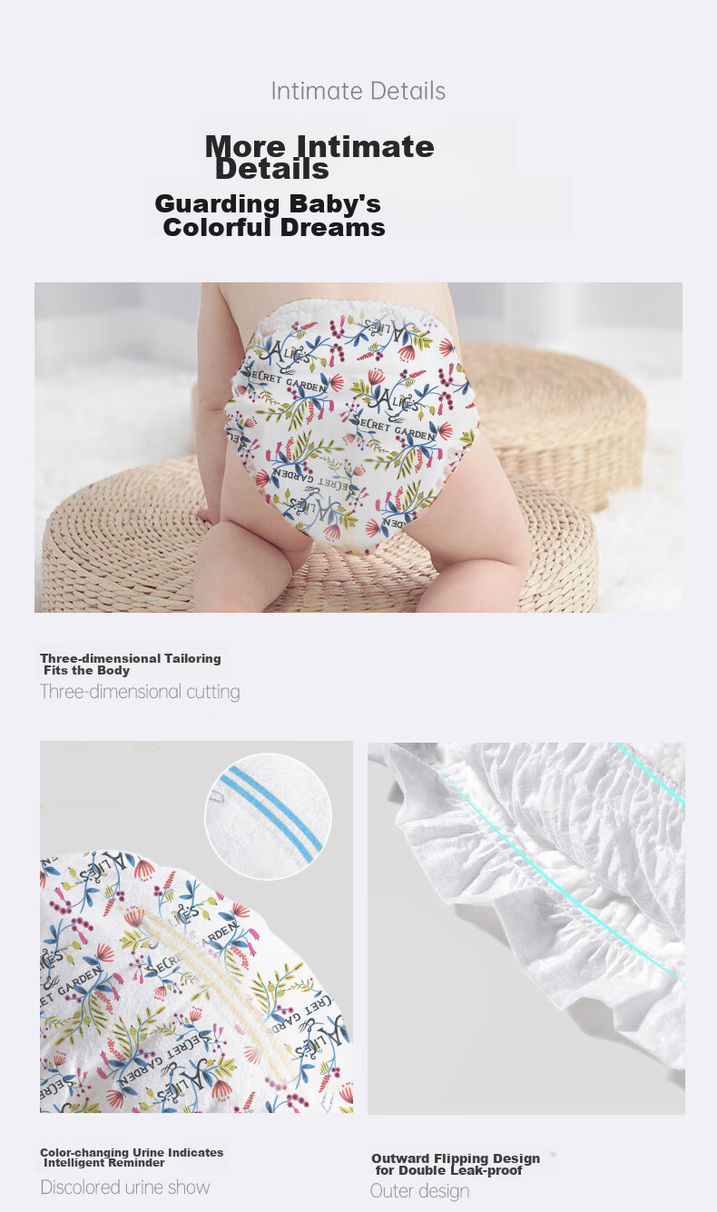 Bebetour Alice Dream Diapers M46 (6-11kg), Overnight Use, Targeted Absorption [Brand Direct Supply, Safe Quality] 10