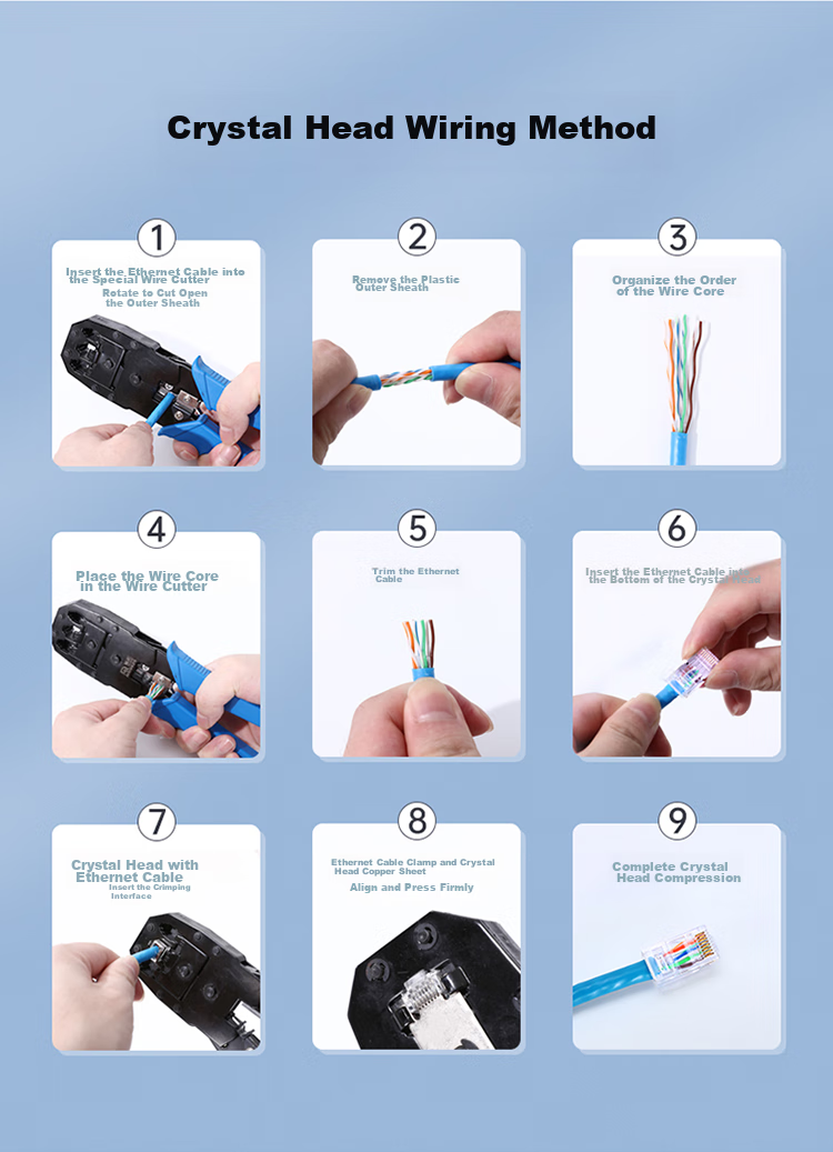 SAMZHE Engineering-Grade Category 6 Gigabit Network Shielded RJ45 Connector, 8P8C Network Cable Plug, FTP Copper Shell Crystal Head, 10 Pieces, PB6010 13