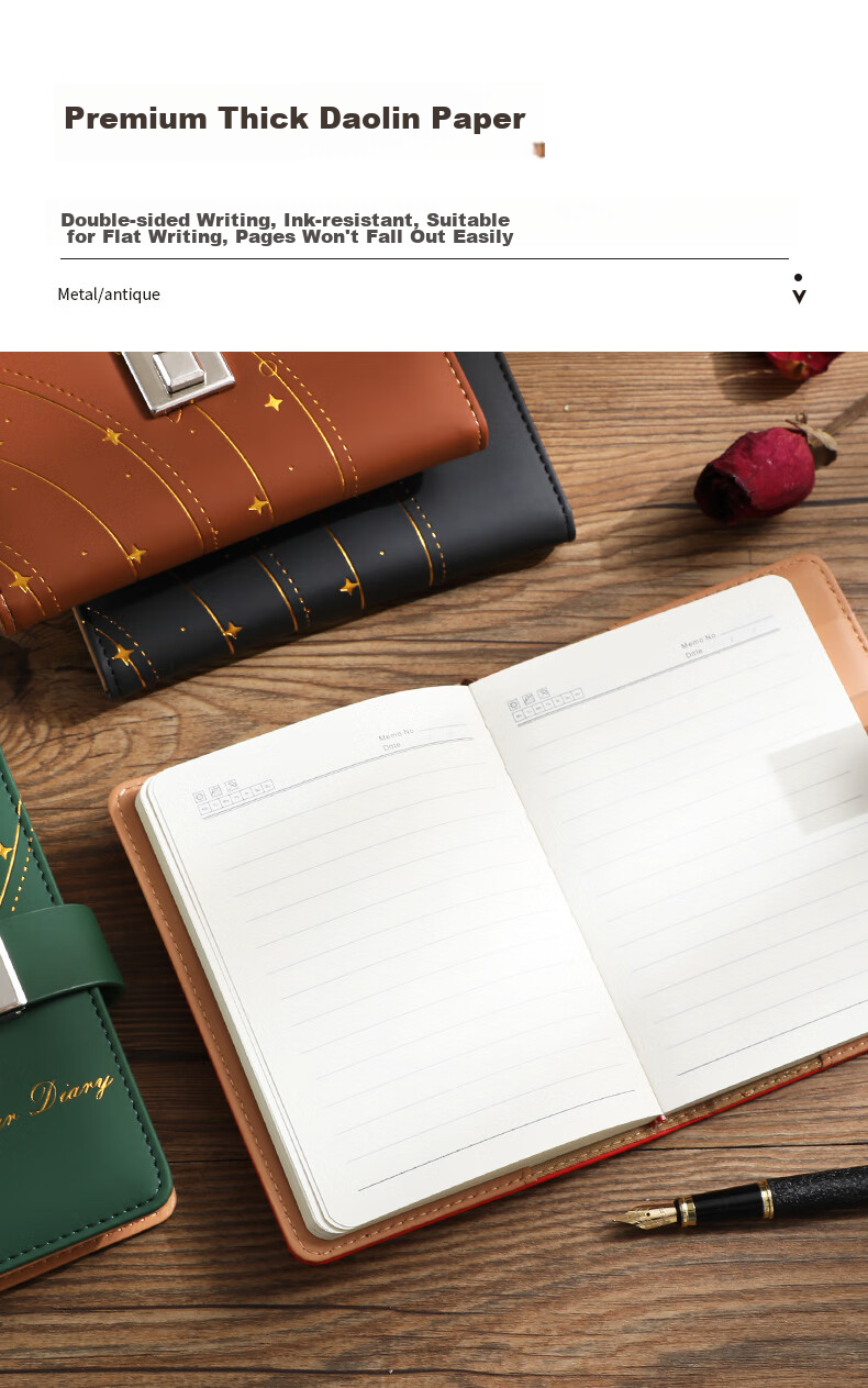 Longe Password Lock Notebook, B6 Small Size Password Book with Lock, Diary That Can Be Carried Anywhere, Lockable Journal, High-Quality Thickened Notebook, Customizable 9