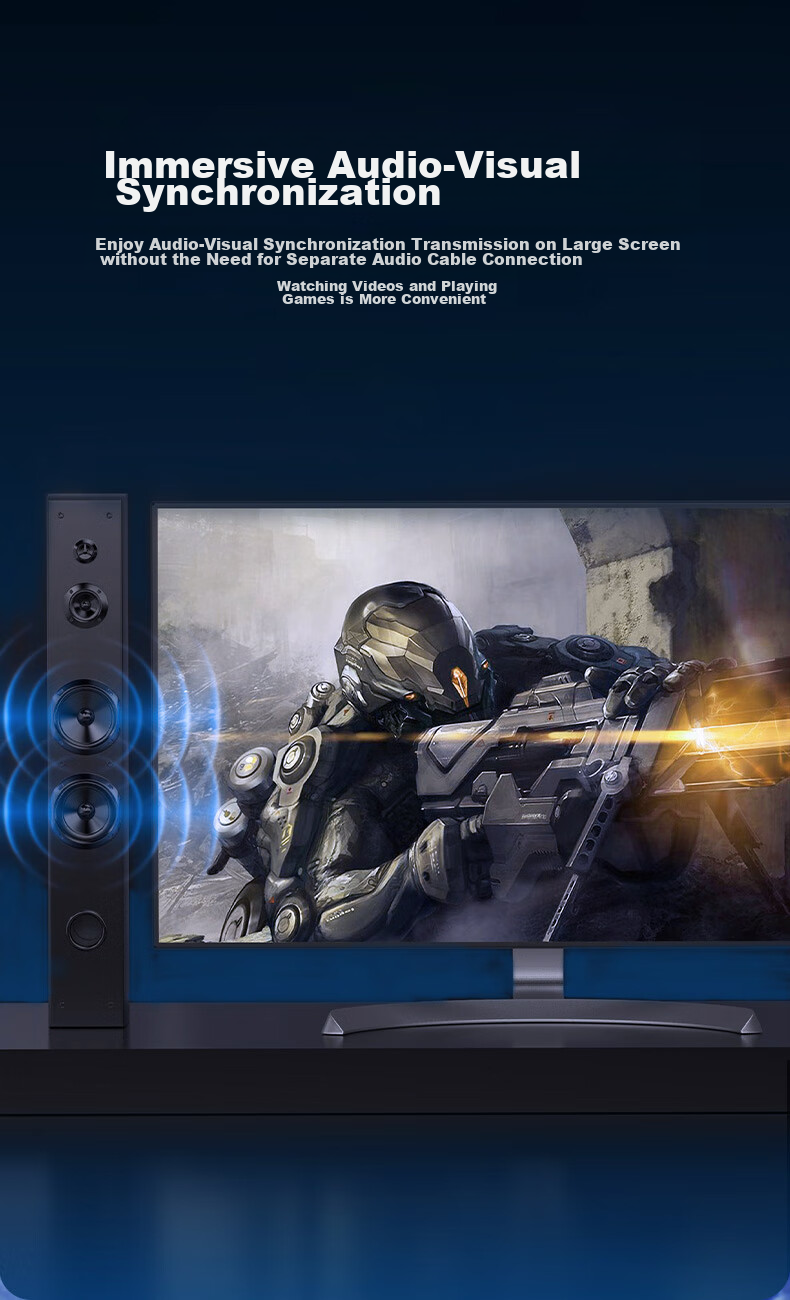 BIAZE DP to HDMI One-To Converter Docking Station, 4K 60Hz, Supports Multi-Screen Extension And Copying Function, for Desktop Graphics Card, Laptop, TV, Monitor 8