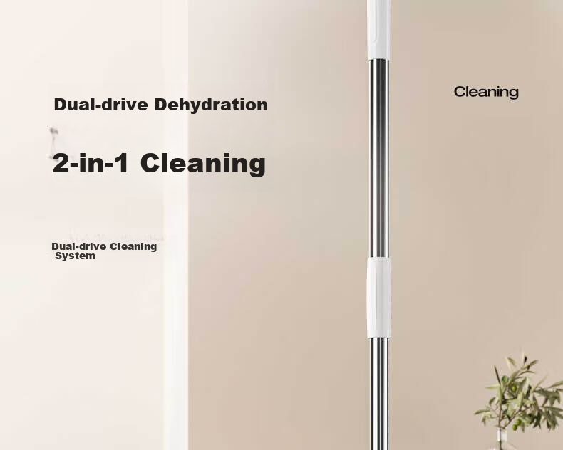 Wuyuehua Rotating Mop, 2 Cloth Set for Home Use, No-Hand Cleaning, 2026 Mop with Bucket, Complete Set Including Absorbent Floor Cloth 2
