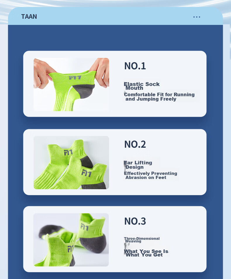 Taan Badminton Socks with Thick Terry Bottom Cotton Socks for Running, Fitness And Sports T525 3 Pairs Pack 3