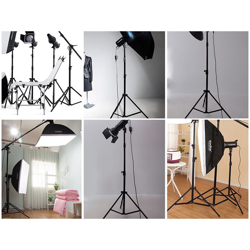 Sidande Live Streaming Mobile Phone Tripod Full Body Shooting Tool Selfie Photo Lightweight Iron Lamp Stand 2.0m Carbon Steel Light Stand 3