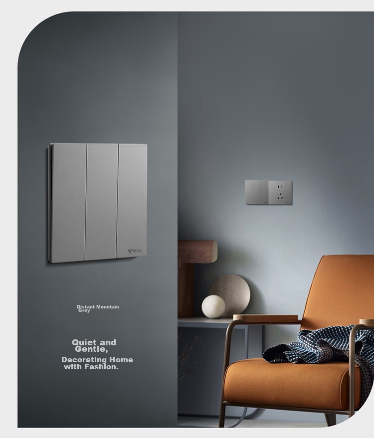 BULL Switch Socket G57 Butterfly Ultra-Thin Three-Way Double Control Switch, Large Panel Switch G57K312, Muxue White, Concealed Installatio 7