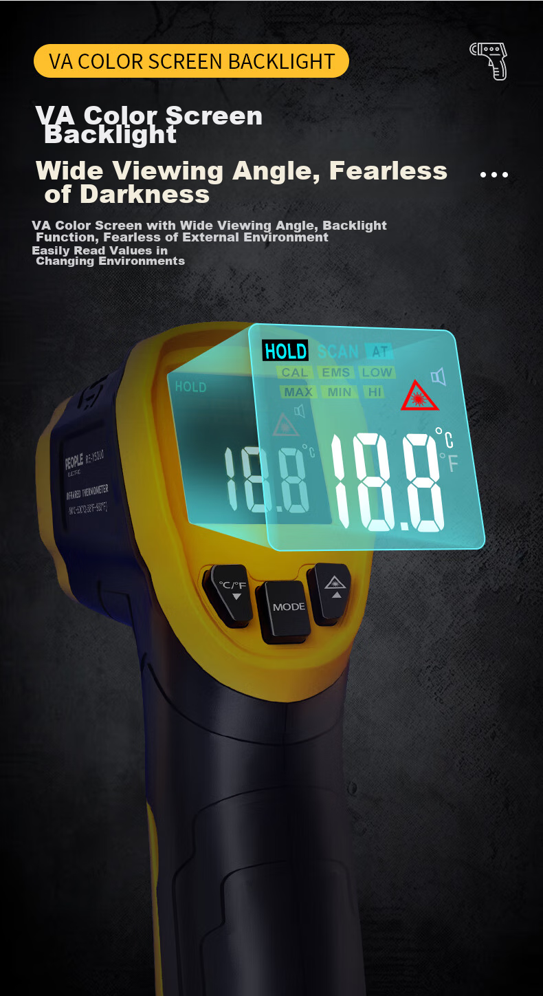 Renmin Infrared Thermometer, Industrial High-Precision Handheld Temperature Gun for Home Kitchen Baking And Oil Temperature Measurement 11