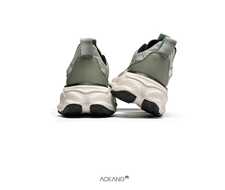 Aokang Men's Versatile Mesh Dad Shoes Sneakers Height-Increasing Casual Shoes for Men, Black, Size 40 16