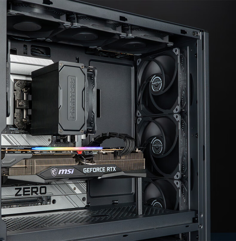 PHANTEKS XT523 Black Mid-Tower Desktop Computer Office ATX Motherboard Case (With 3x 140mm Fans / Mesh Panel / Efficient Cooling / 360mm Water Cooling Support / 5070) 24