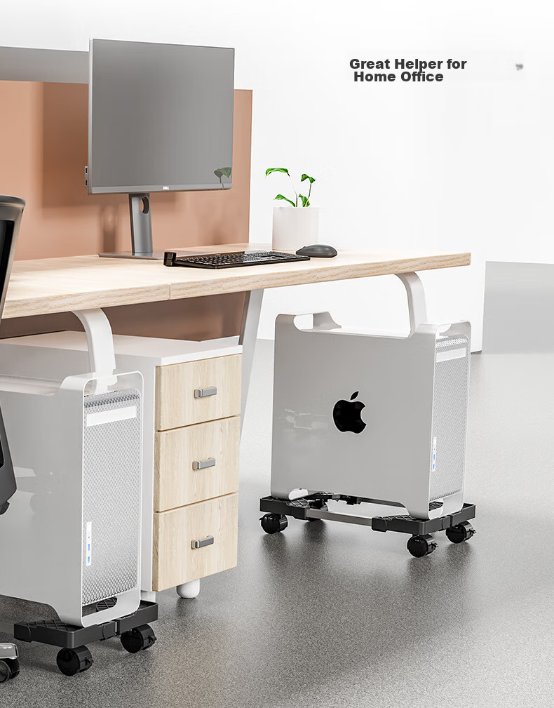 LinkStone Host Stand, Movable Desktop Computer Case Stand Base, Mobile Host Tray, Universal Casters Lock Wheels, Free Movement, Thickened Load-Bearing, Adjustable Length And Width 8