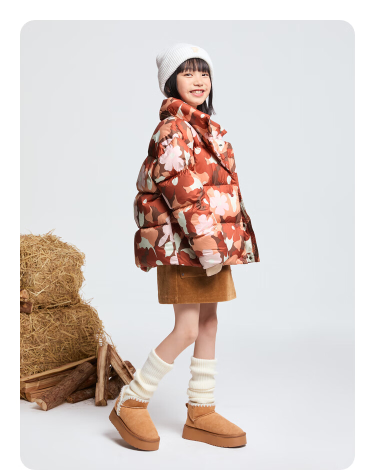 Annil Girls' Short down Jacket, 2024 Autumn And Winter New Style, Fashionable Casual Thickened Coat for Older Childre 5