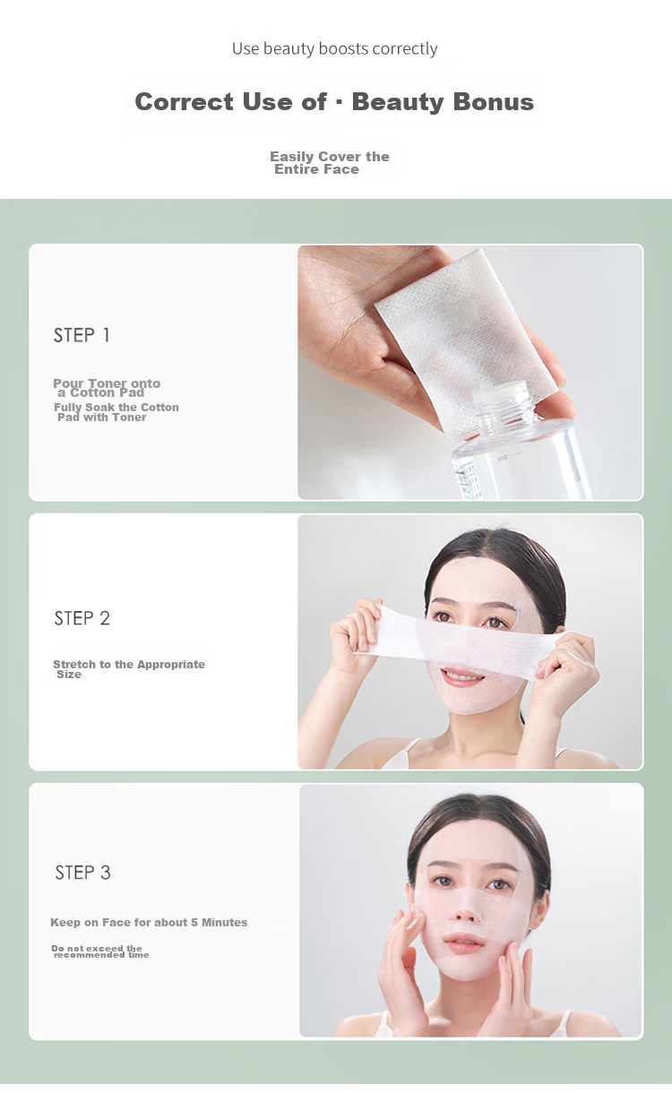 UPLUS Stretchable Wet Dressing Cotton Pads, 300 Pieces, Mummy Cotton Pads, Makeup Remover Pads, Wet Dressing Pads, Face Mask Sheets 6