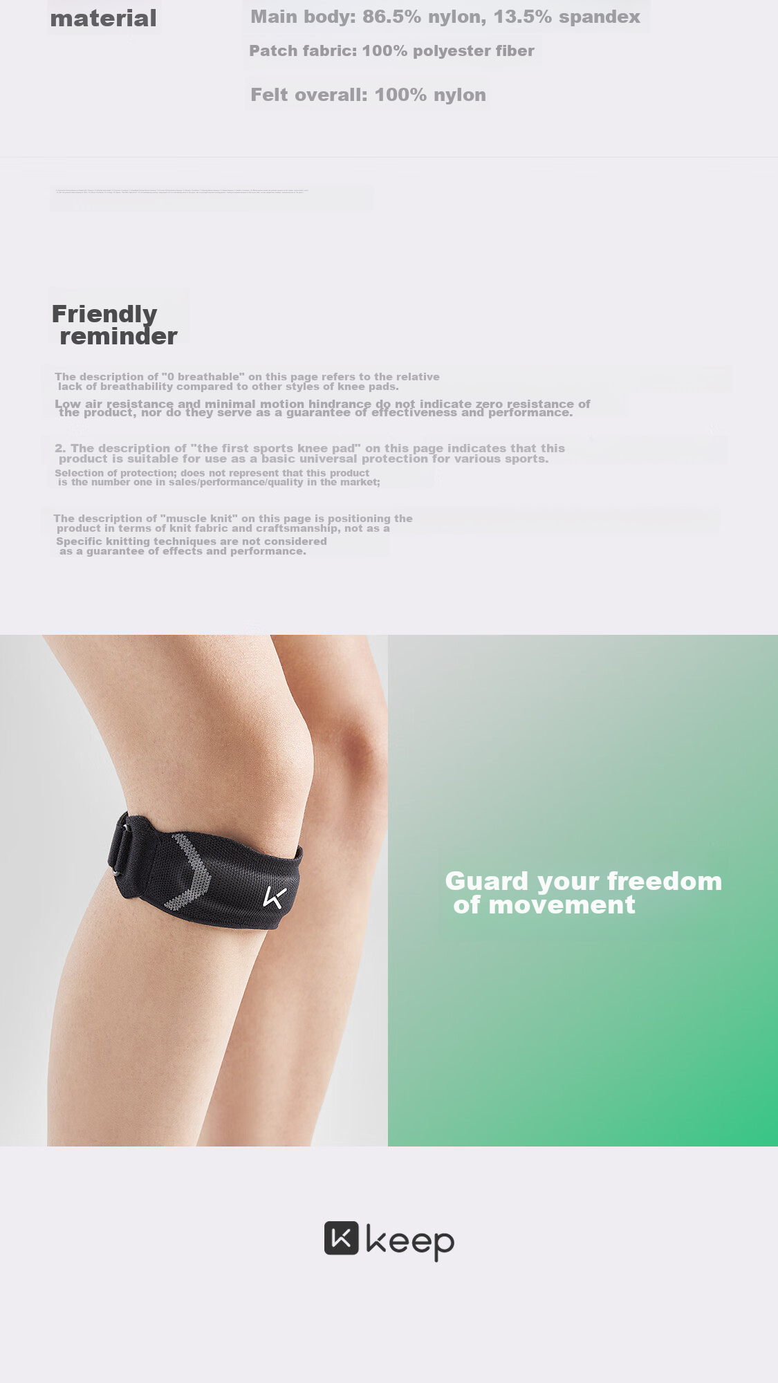 Keep Professional Patellar Strap Knee Brace [Two-Pack], for Running, Jump Rope, Hiking, Badminton, Sports, Meniscus Knee Protectio 19