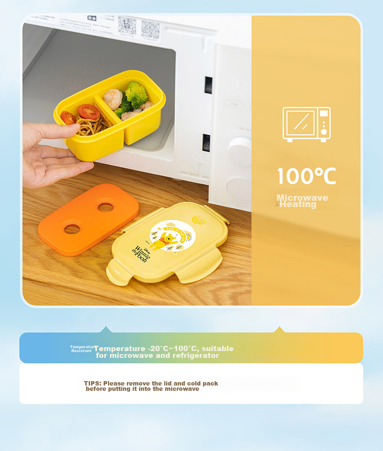 Easy Your Home Elementary School Fruit Cooler Box Autumn Picnic Box with 3 Compartments Lunch Box Children's School Supplies Essential for Back-To And Kindergarte 15