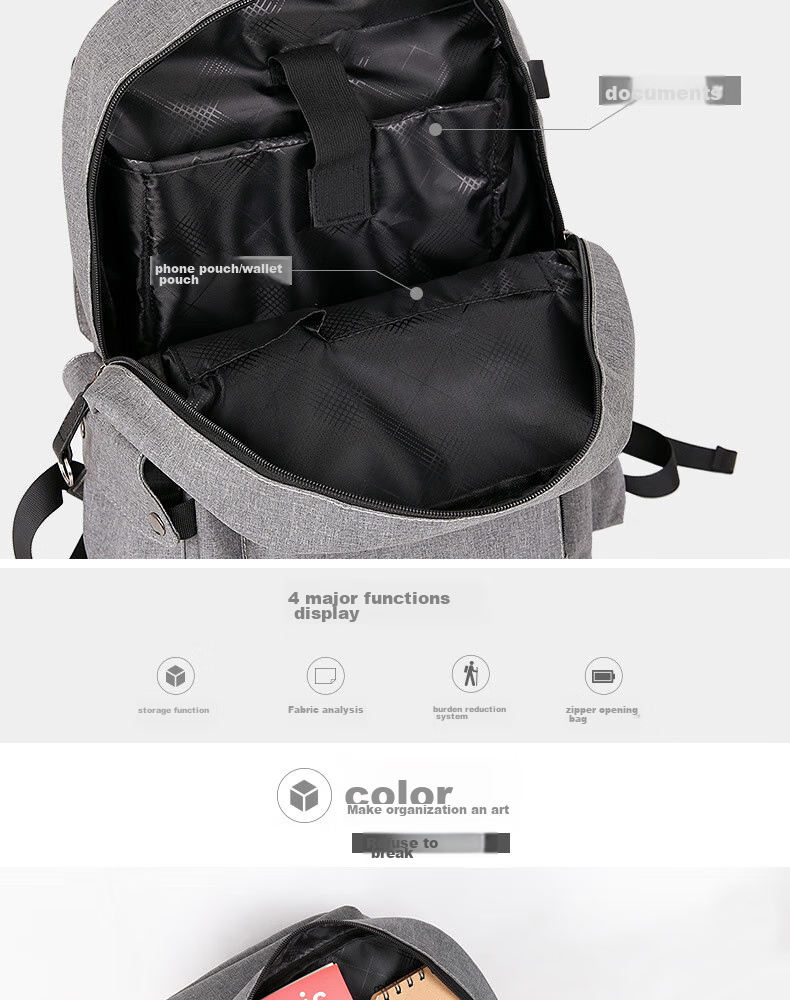 HALFEEL Backpack for Men, Large Capacity Business Travel Laptop Backpack for Middle School, High School And College Students 18