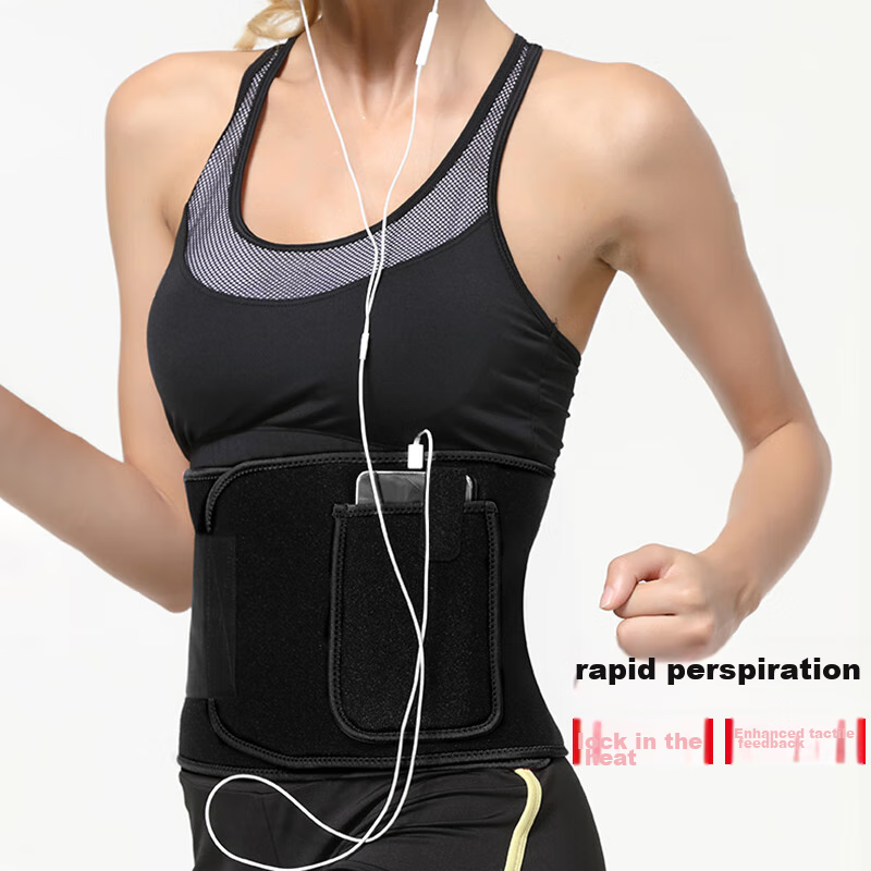 Chidong Sweat-Inducing Waist Support Belt for Men And Women, Abdominal Shaping, Waist Slimming, Summer Fitness Running Sports Sweat-Loss Weight Loss Waist Brace One Size Fits All