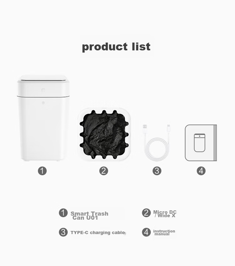 JD Original Smart Sensor Trash Can with Automatic Bagging, Narrow Garbage Bin for Living Room, Bedroom, Kitchen And Bathroom, 10L 16