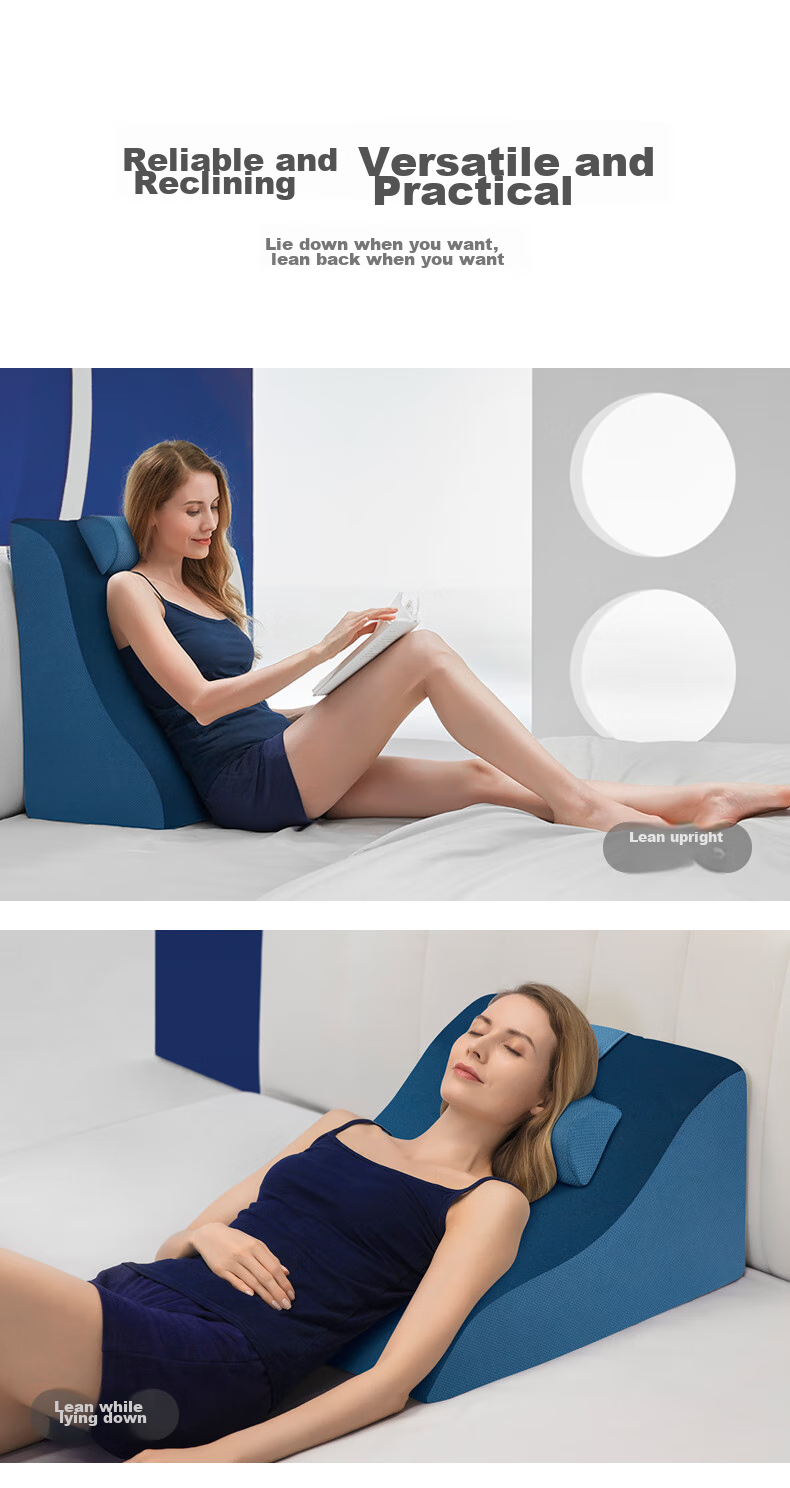 JAGO Bed Headboard Cushion, Large Lumbar Support Pillow, Memory Foam Sofa Cushion, Throw Pillow, Tatami Soft Pack Triangle Pad 1